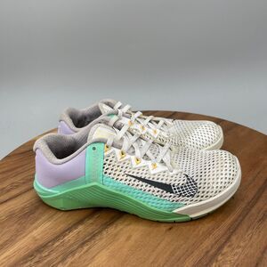 Nike Metcon 6 Shoes Womens Size 6 White Lifting Workout Gym Running Training